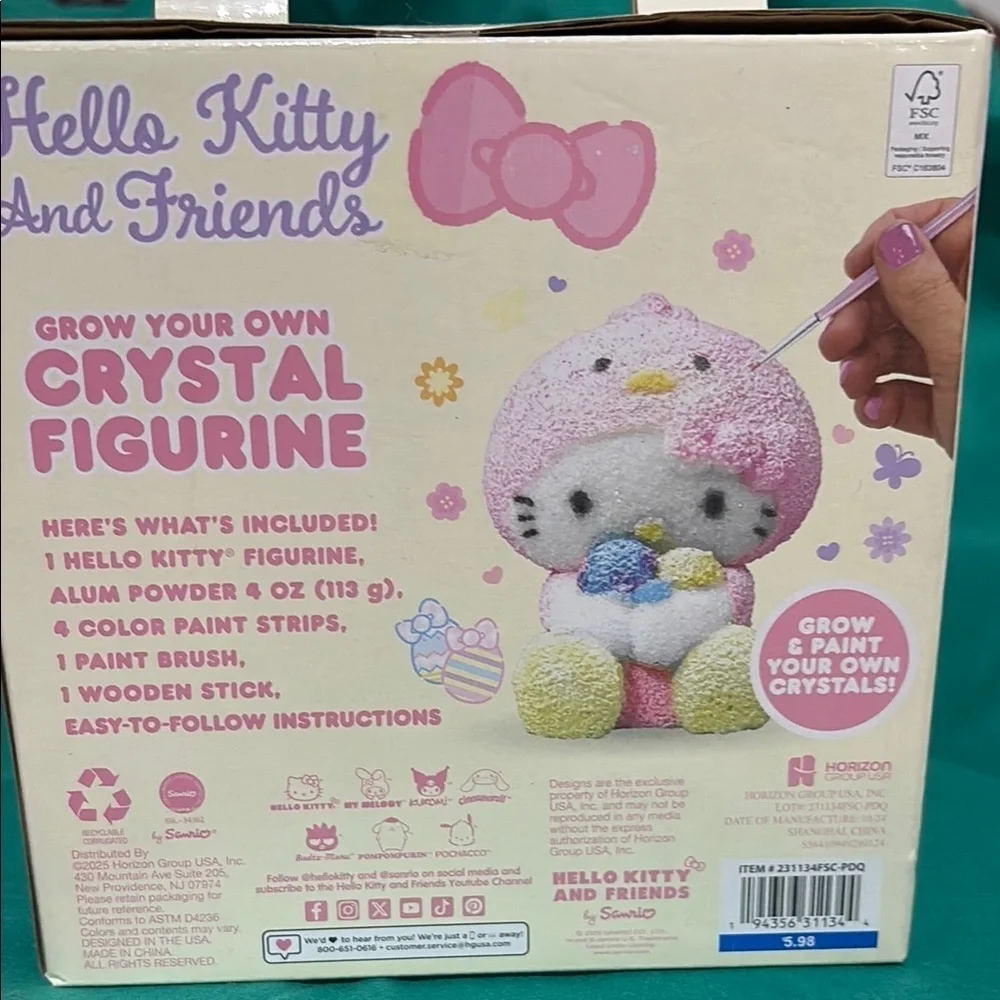 Sanrio Hello Kitty Crystal Craft Kit - Pink and White